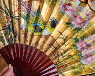 Decorative Handpainted Asian Fan.