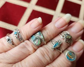 Sterling Silver Rings - Small Sizes.