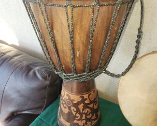 African Handcarved Djembe Drum.