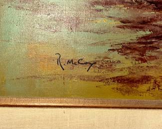 Vintage R McCoy oil painting 