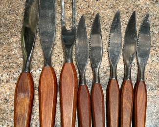 Vintage teak cutlery 