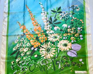 Vtg Christian Dior silk scarf