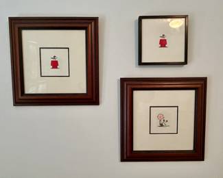 Snoopy signed artwork with authenticity 