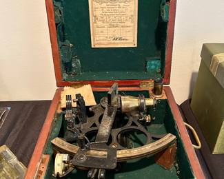 Very cool vintage maritime brass sextant 