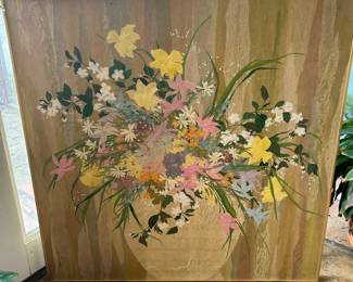 Margie Schureman dyed paper collage painting -very nice 