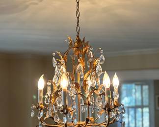 Gorgeous chandelier looks great with/without crystals