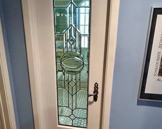 Beautiful antique stained glass door
