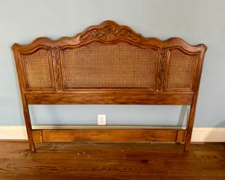 Beautiful full/queen size cane-back headboard 