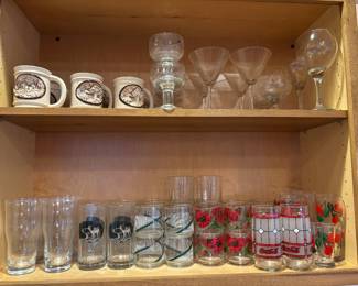 Assorted glassware