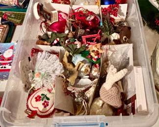 Assorted Christmas tree ornaments