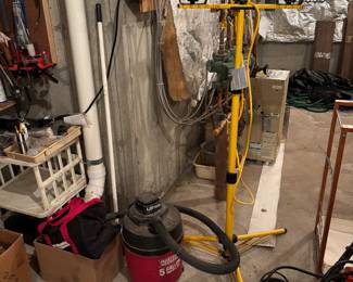 Shop lights and shop vac