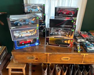 Assorted toy cars in original packaging