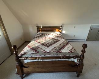 Queen size farmhouse bed. If you would like to purchase this bed, please ask at the sale