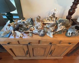 Assortment of wolf figurines