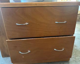 Wooden file cabinet, does not lock
