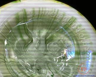 LUNDBERG Art Glass Pulled Feather Vase