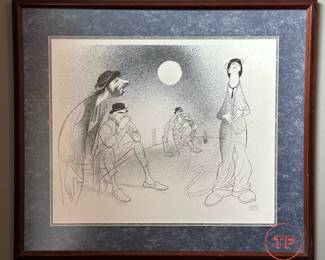 AL HIRSCHFELD Signed Limited Edition Lithograph "Waiting for Godot"
