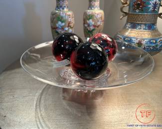 STEUBEN Glass Footed Bowl