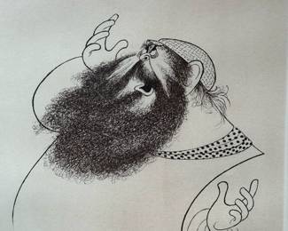 AL HIRSCHFELD Signed Limited Edition Etching "Zero Mostel"
