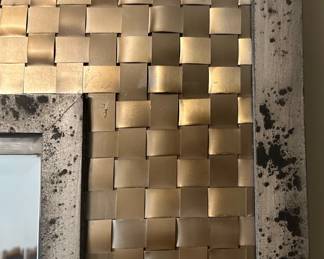 UTTERMOST Mondego Woven Brushed Nickel Mirror