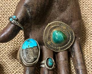 Sterling SILVER and Turquoise Jewelry