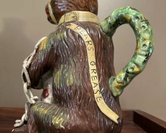 Vintage STAFFORDSHIRE Advertising "Bears Grease" Pottery Jug