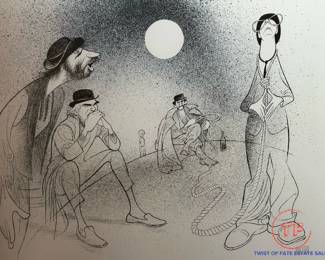 AL HIRSCHFELD Signed Limited Edition Lithograph "Waiting for Godot"