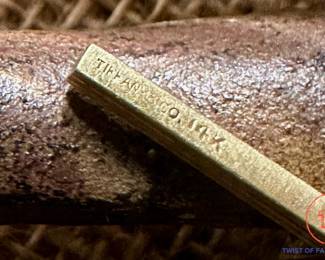 Vintage TIFFANY & CO 14K Gold Cross on Art Deco Style Necklace