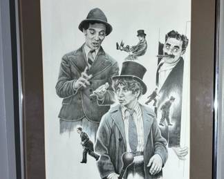 MARX BROTHERS Signed Limited Edition Lithograph by Lanse aka Glen Fortune Banse (1948-)