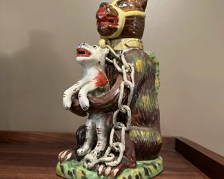 Vintage STAFFORDSHIRE Advertising "Bears Grease" Pottery Jug