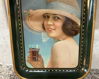 SUMMER GIRL 1921 Original COCA-COLA Advertising Tray