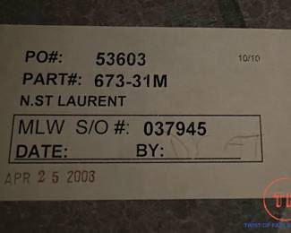 ST LAURENT Marble Topped Half Moon Table