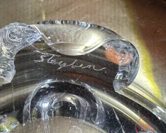 STEUBEN Glass Footed Bowl