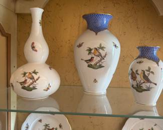 Herend vase and
Plates