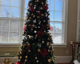 Fully decorated Christmas tree