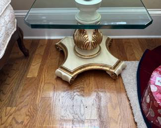 One of a pair Hollywood regency tables