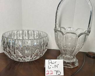 Glass Bowl and Basket