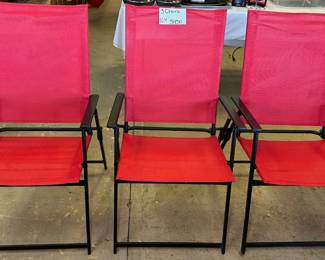 3 Folding Chairs 