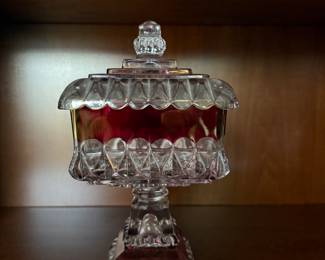 Westmoreland Glass Red Swirl