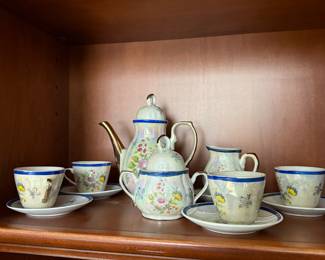 Noritake Iridescent Hand Painted Tea Set