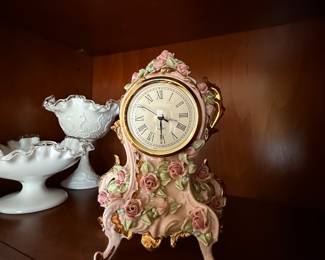 Vintage Oriental Porcelain Electric Clock