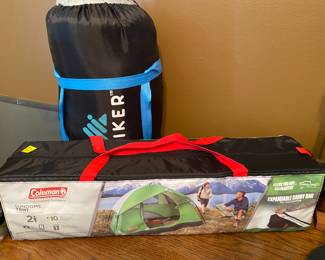 SLEEPING BAG AND TENT