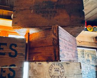 Vintage advertising crates
“General store room” 1st room off kitchen