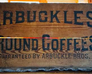 ARBUCKLES Roasted Coffees Wood Sign Advertisement Side Crate Coffee
“General store room” 1st room off kitchen