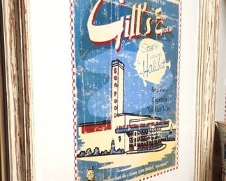 Gills restaurant print
Located in kitchen