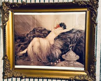 Louise Icart signed litho
Located in the master bedroom