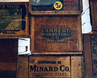 Minard Co.
Magic Lake wooden crates
“General store room” 1st room off kitchen