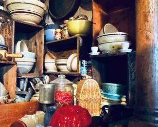 Sifters, bowls, baskets and much more!
“General store room” 1st room off kitchen