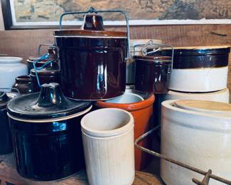 Assortment of crock jars
Located in the “General Store” room, 1st room right off the kitchen