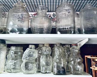 Collection of Peanut butter and coin bank jars
Located in the “wash room” side door of house
